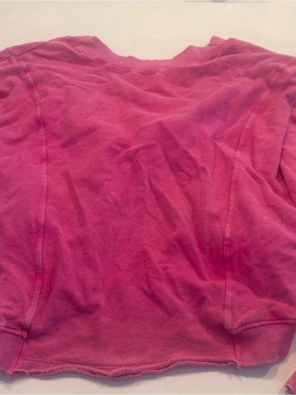 Free People Washed Raspberry Off-Shoulder Twist Pullover - Picture 3 of 3